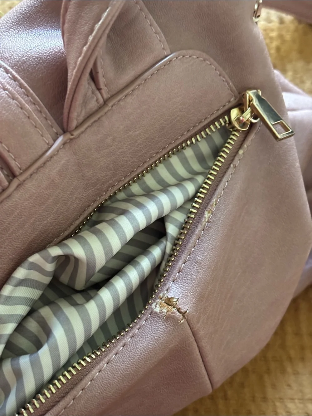 Miztique Dusty Pink Tassel Backpack